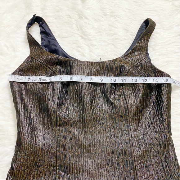 DONALD DEAL Brown Print Top - Picture 3 of 5